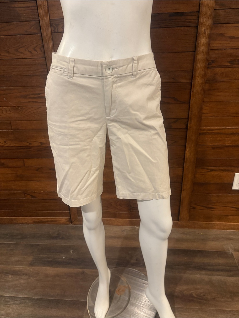 GAP Women's Light Cream Bermuda Shorts